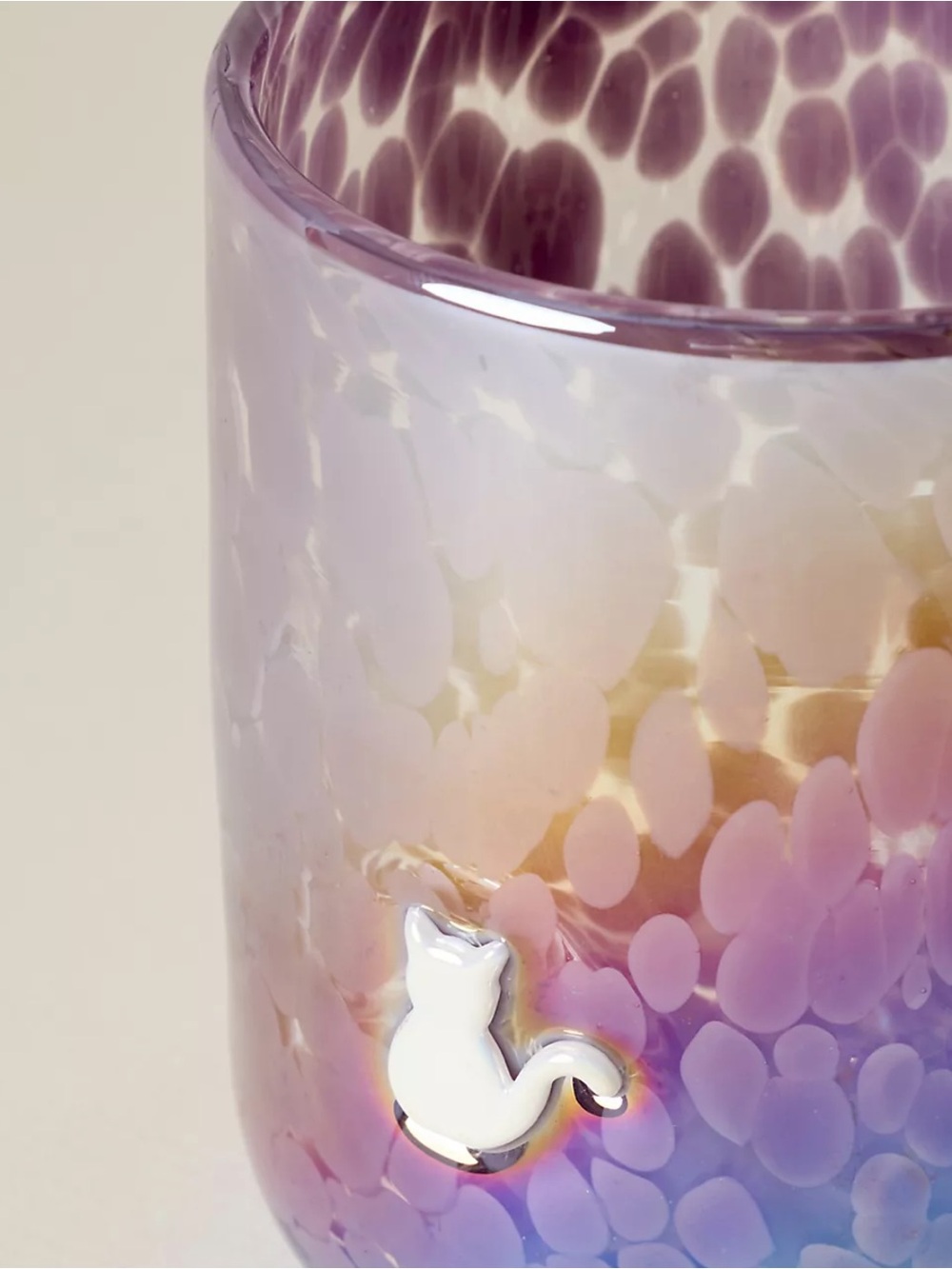 Anthropologie Multicolor Marquee Icon Juice Glass with White Cat - Picture 4 of 4